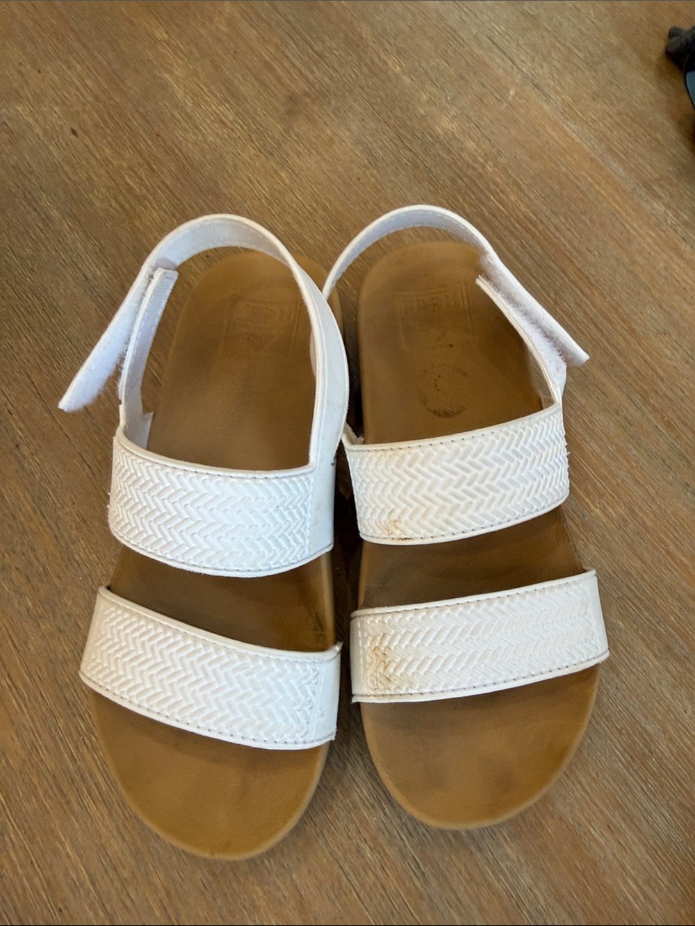 Reef Kids White Double-Strap Sandals